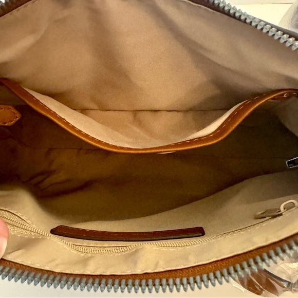 NWT. Nine West Collette Mini tan and brown shoulder crossbody bag - Picture 13 of 15